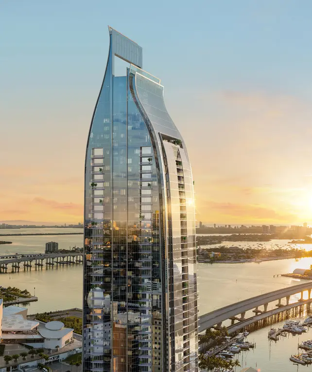 The Delano Residences tower against the sky